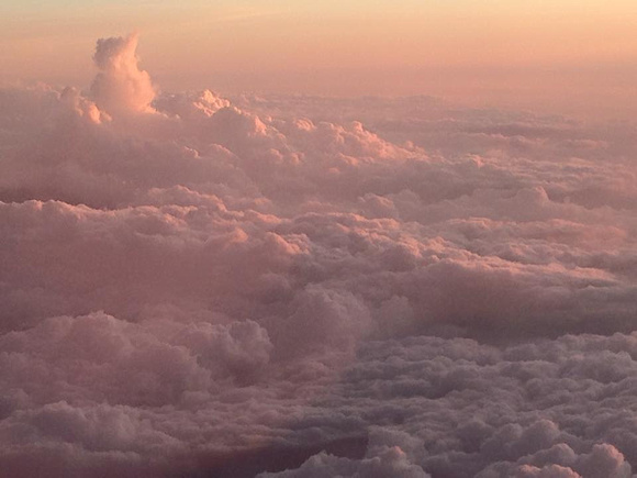 Sunset on Flight from Nashville to Chicago 5-27-15